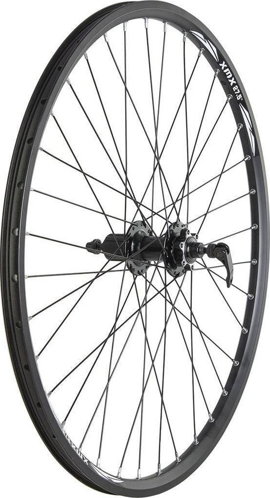 XMX Koło tylne 27,5" Disc piasta XMX A291 kaseta 8-9-10 rzędów, hamulec tarczowy, łożyska maszynowe, obręcz YKL-D23 nitowana czarna, szprychy czarne