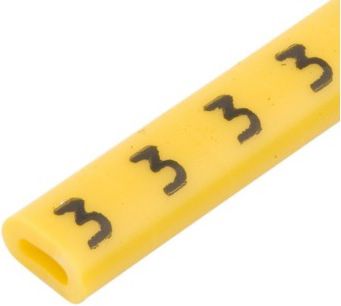 Ergom Oznacznik przewodów OZ-0 / 3 żółty 100szt. (E04ZP-01020100400)
