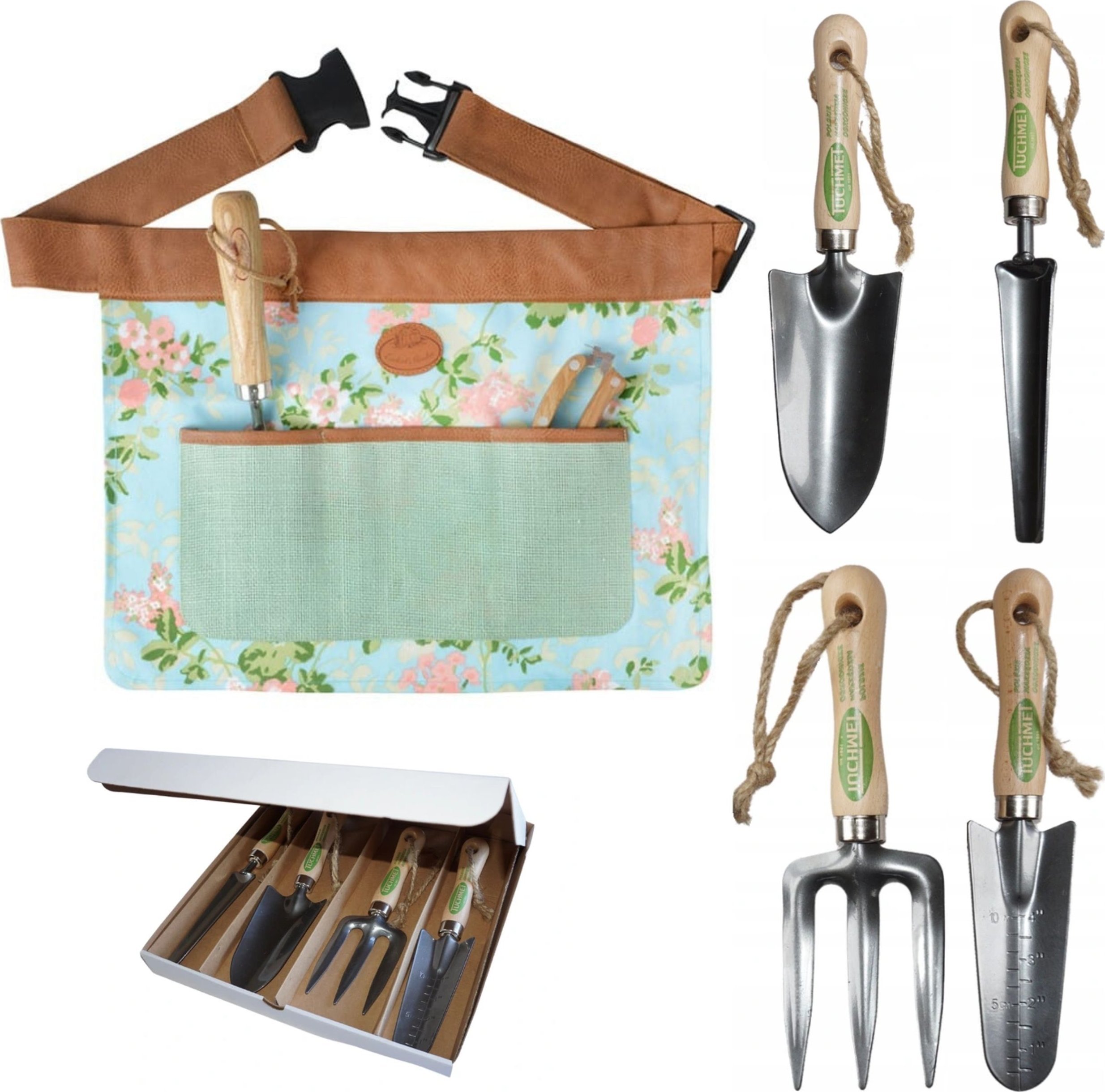 Pas ogrodowy, Fartuch + zestaw narzędzi do ogrodu