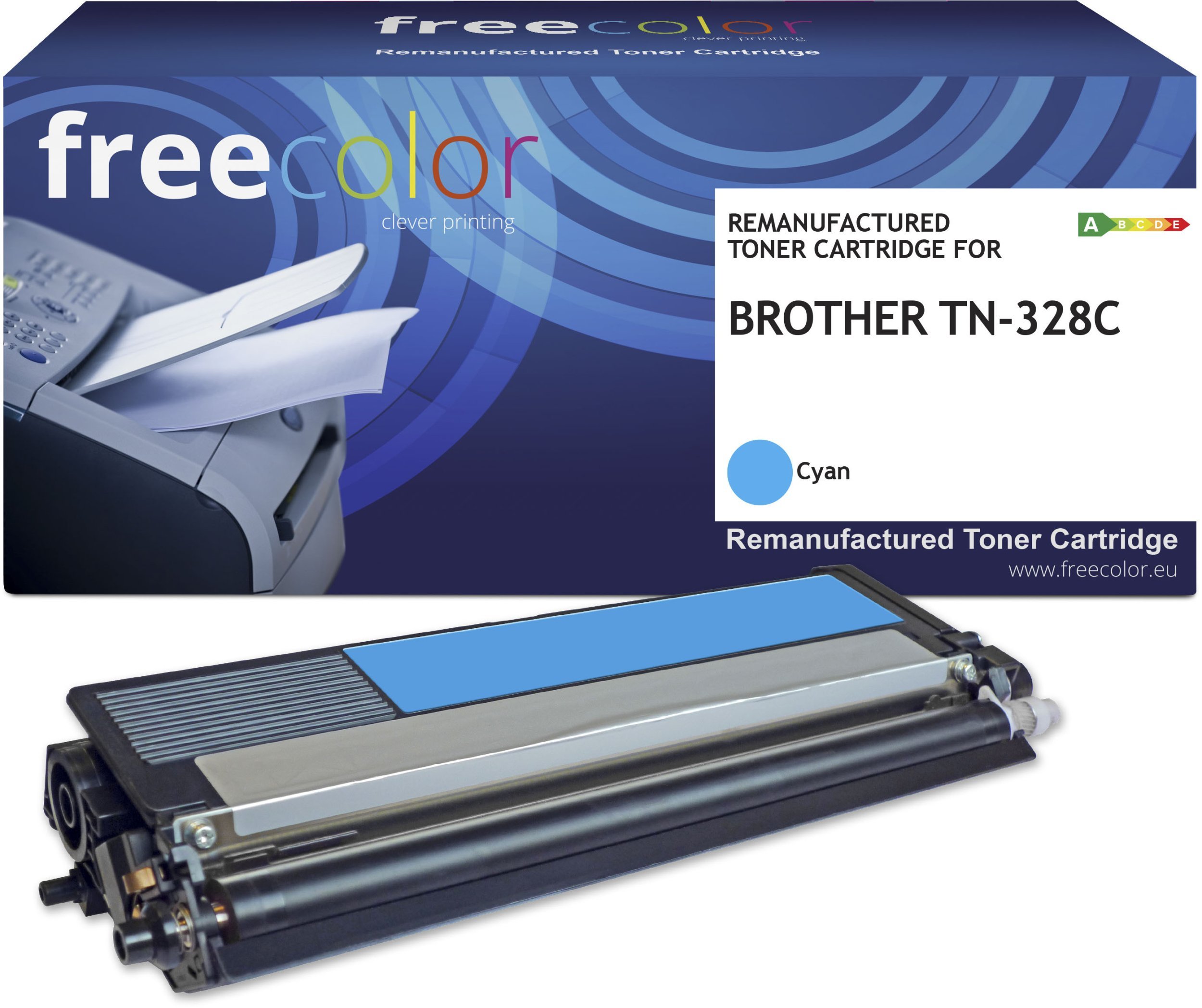 Toner Freecolor Toner Brother TN-328C cyan 6000 stron remanufactured