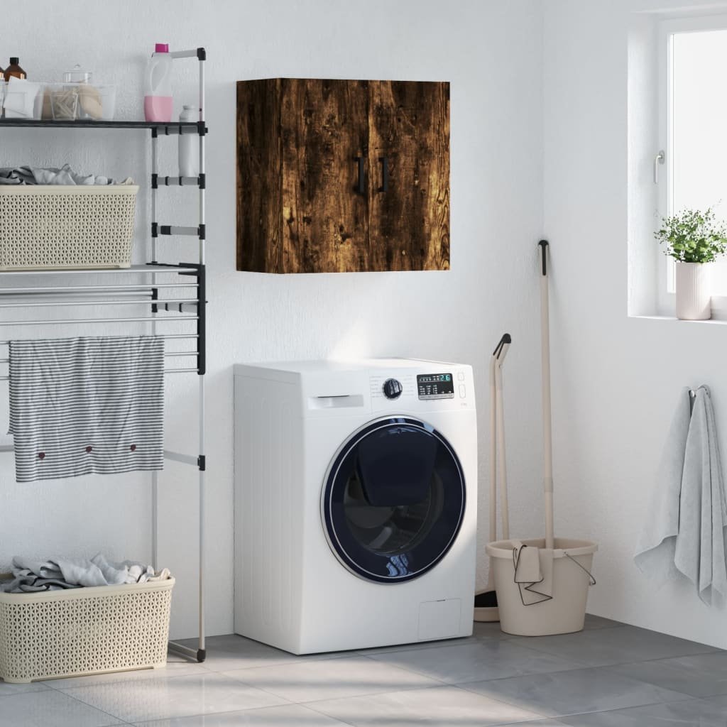 vidaXL Szafka ścienna, przydymiony dąb, 60x31x60 cm