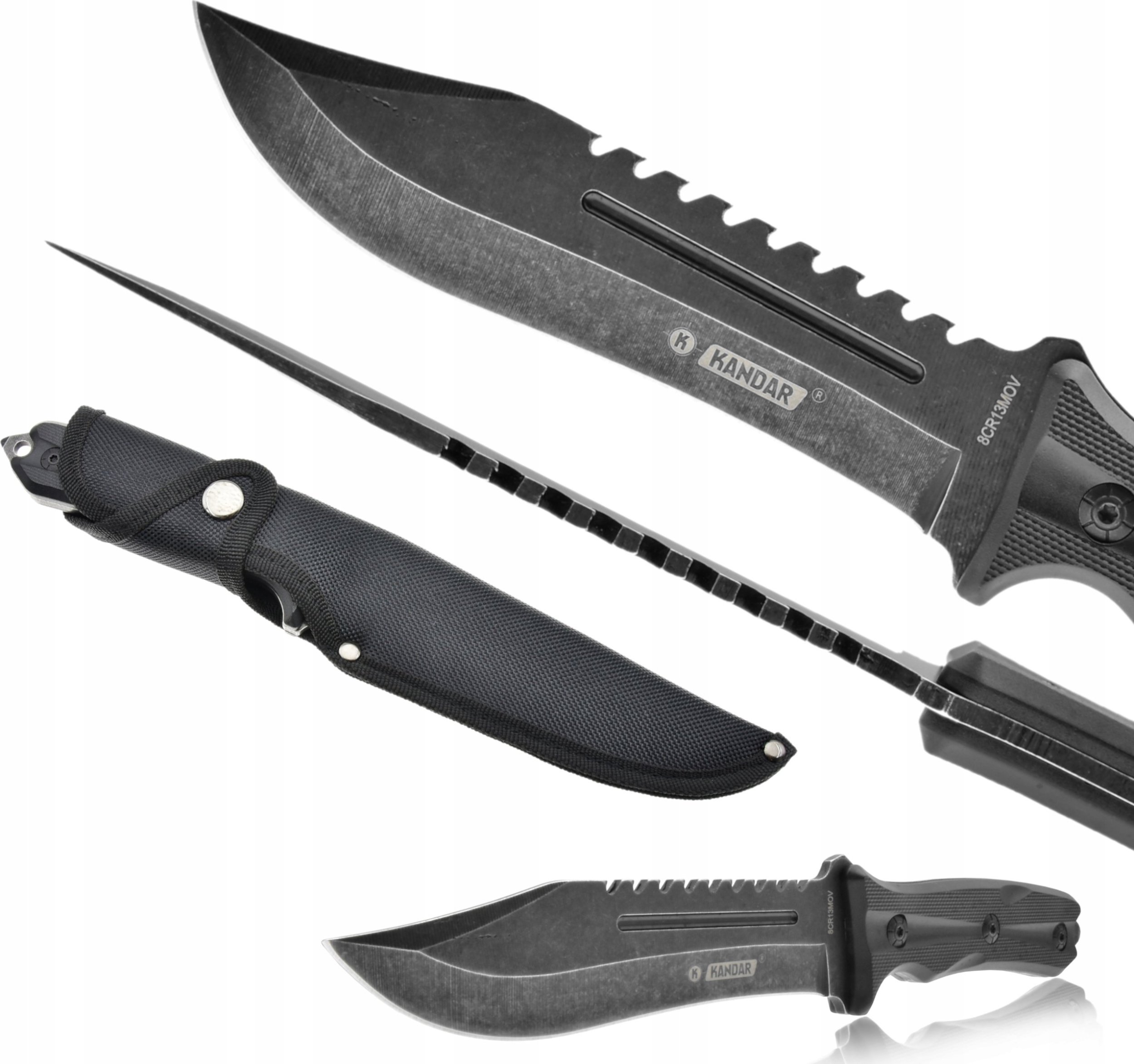 Kandar KANDAR Nóż Taktyczny Wojskowy Survival Pokrowiec