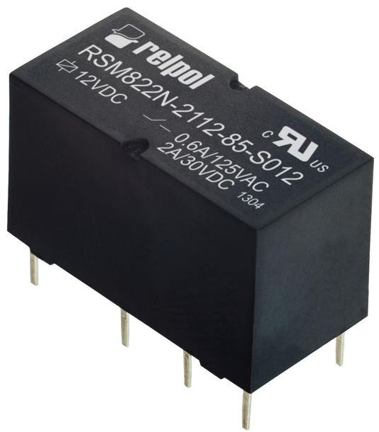 Relpol Przekaźnik 2P 2A cewka 24V Dc - RSM822N-2112-85-S024