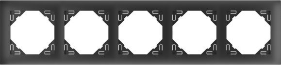 Efapel Efapel Aquarella ramka 5 - krotna czarny 90950 KPM