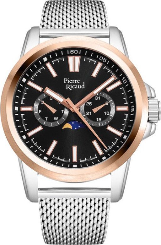 Zegarek Pierre Ricaud Zegarek męski Pierre Ricaud P60034.R1R4QF srebrny
