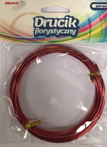 BREWIS Drucik Florystyczny 3m DF4 czerwony Brewis