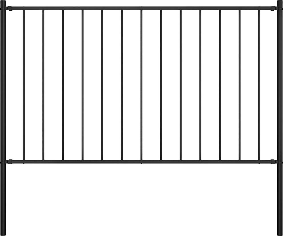 vidaXL Panel ogrodzeniowy ze słupkami, kryta proszkowo stal, 1,7x1,25m