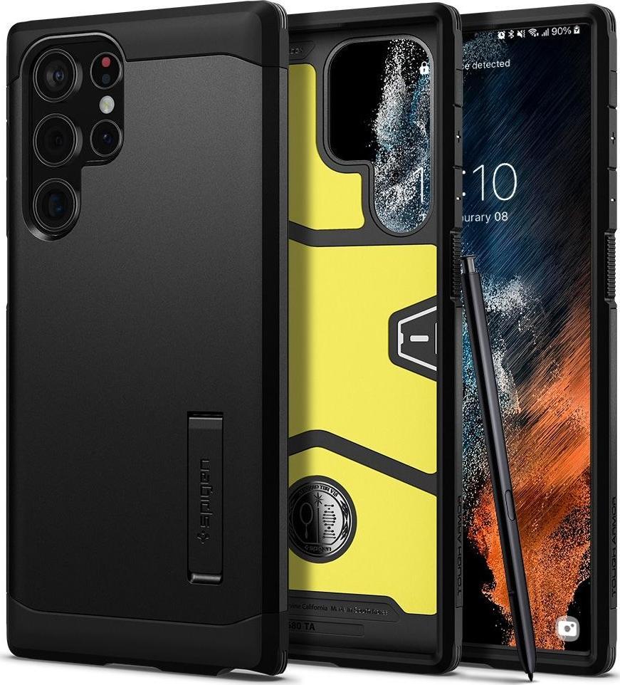 Spigen Etui Braders Spigen Tough Armor do Galaxy S22 Ultra Black