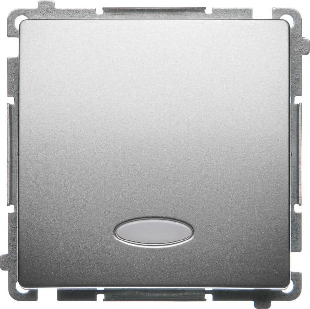 Kontakt-Simon Łącznik schodowy Simon Basic pojedynczy z podświetleniem 10AX 250V satynowy (BMW6L.01/29)