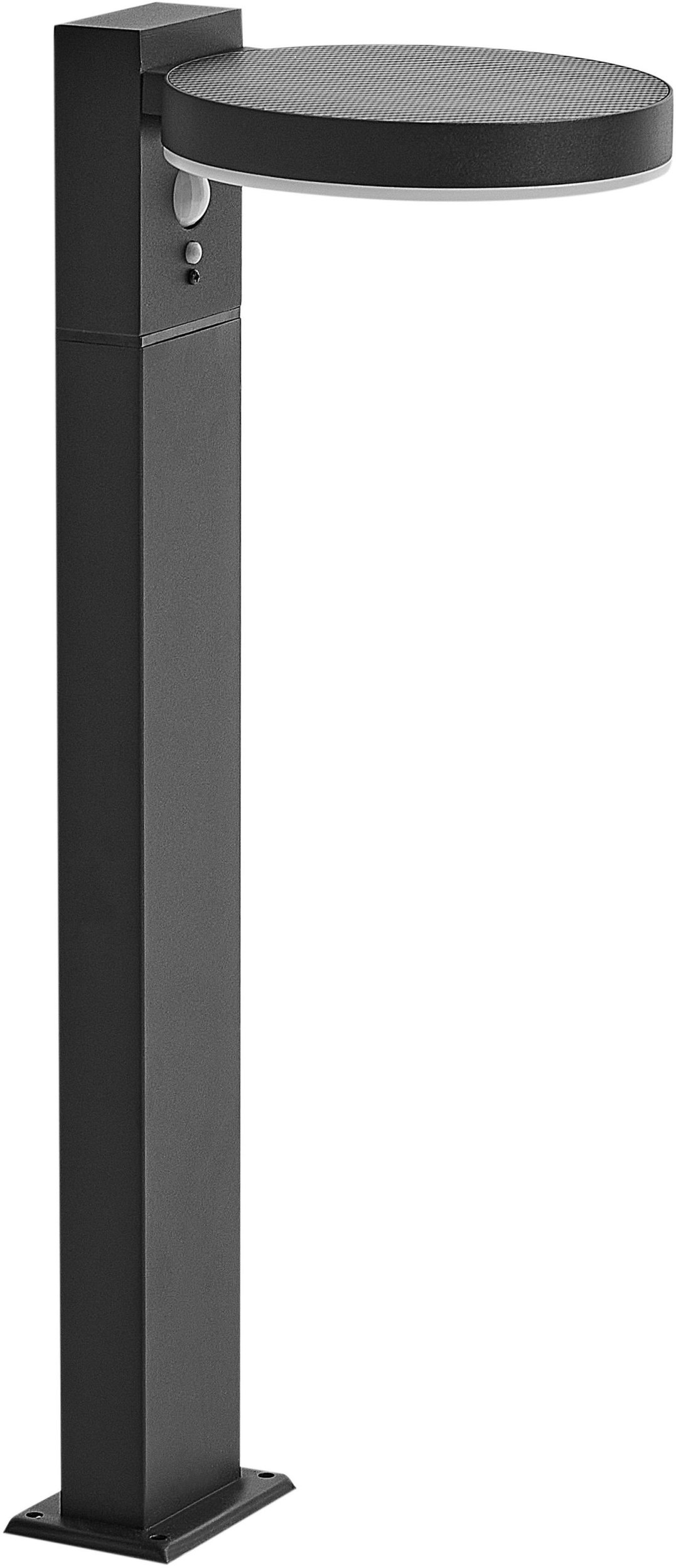 Beliani Lampa ogrodowa solarna LED PARKERS Z czujnik ruchu czarny