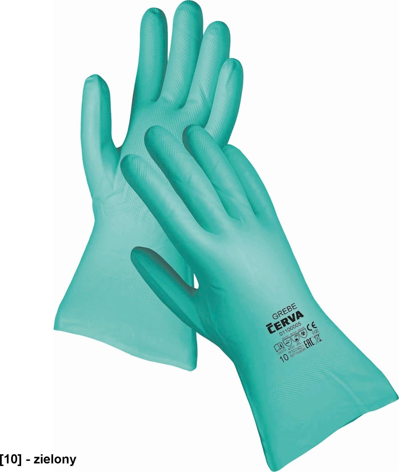 CERVA GREBE - Rękawice nitrylowe o grubości 0,38 mm z welurem wewnątrz 7