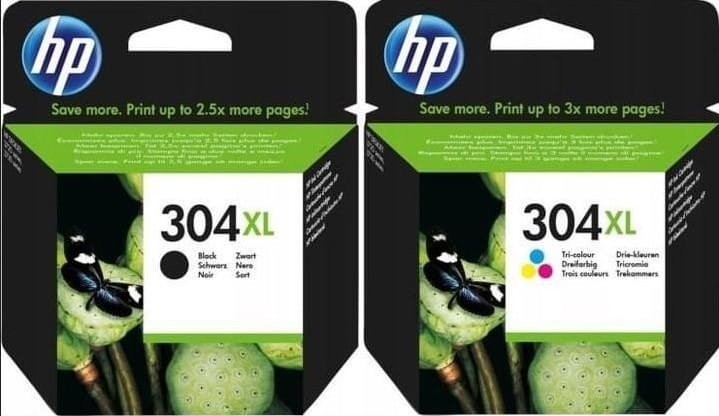 Tusz HP 304XL N9K07AE 7ml + N9K08AE 5,5ml CMYK Oryginał komplet