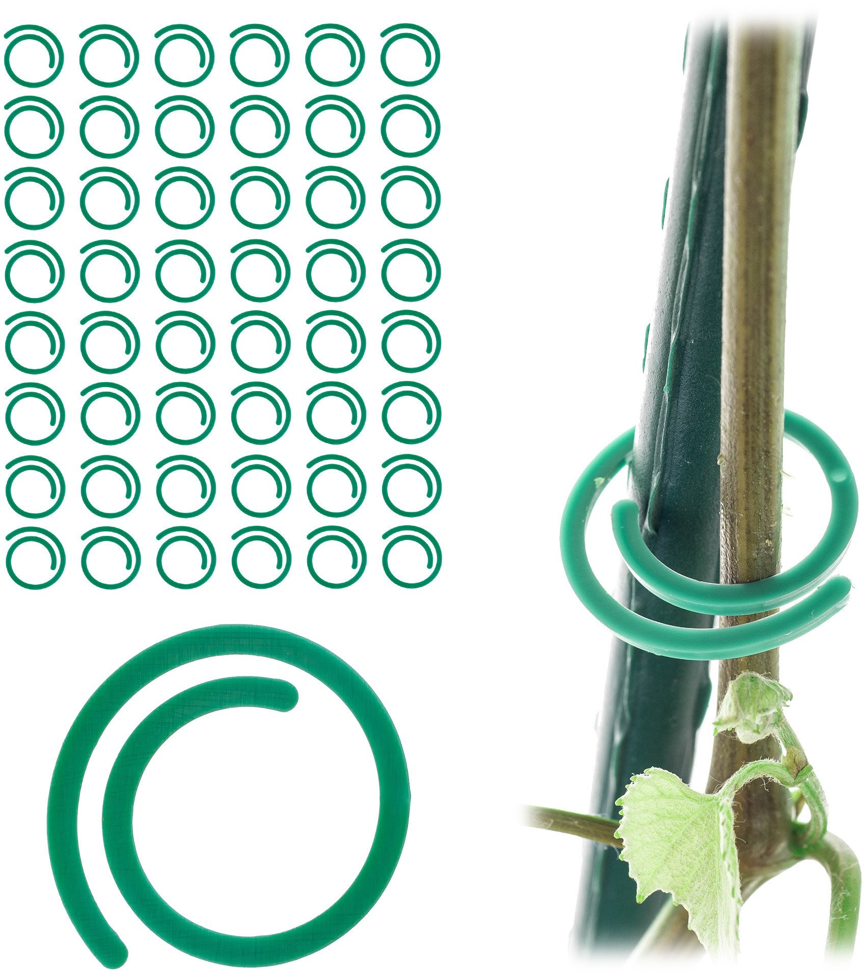 KADAX Klipsy Zapinki Do Roślin Pomidorów mocowania Łodyg Pędów Fasoli 3cm 50szt