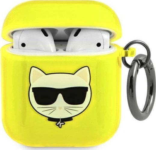 Karl Lagerfeld Etui ochronne KLA2UCHFY Choupette do AirPods 1/2 żółte