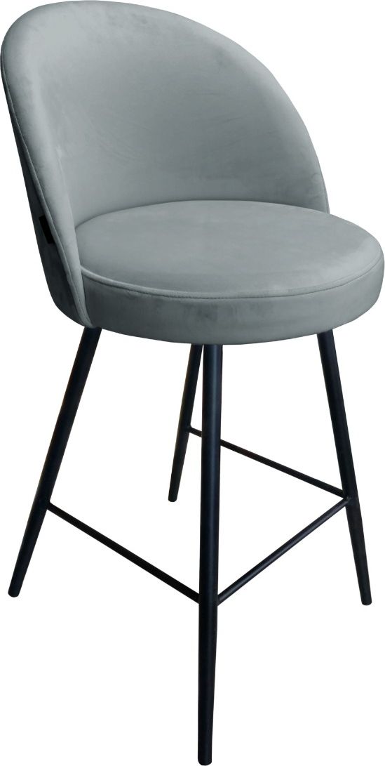 Atos Hoker TANEW VELVET szary tapicerowany aksamitem do kuchni ATOS