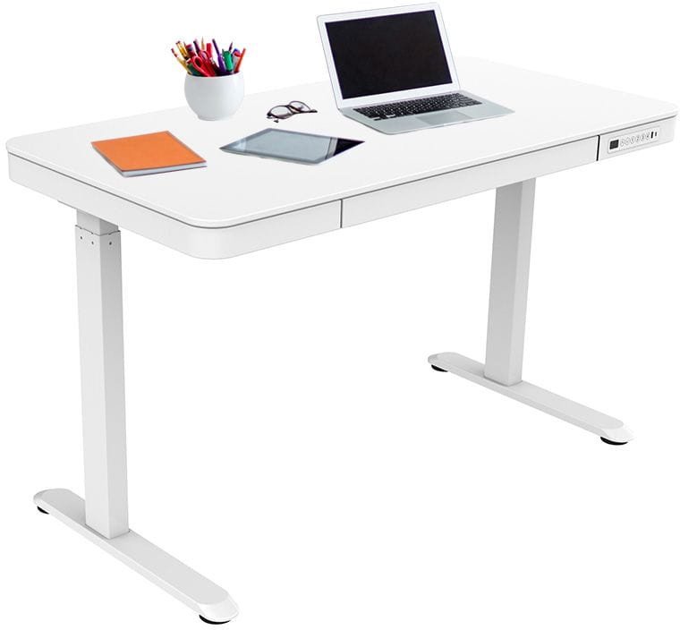 BIURKO Z REGULACJĄ WYSOKOŚCI VELSEN ELEKTRYCZNE USB FUNKCJA PAMIĘCI WYSOKOŚCI BIAŁE