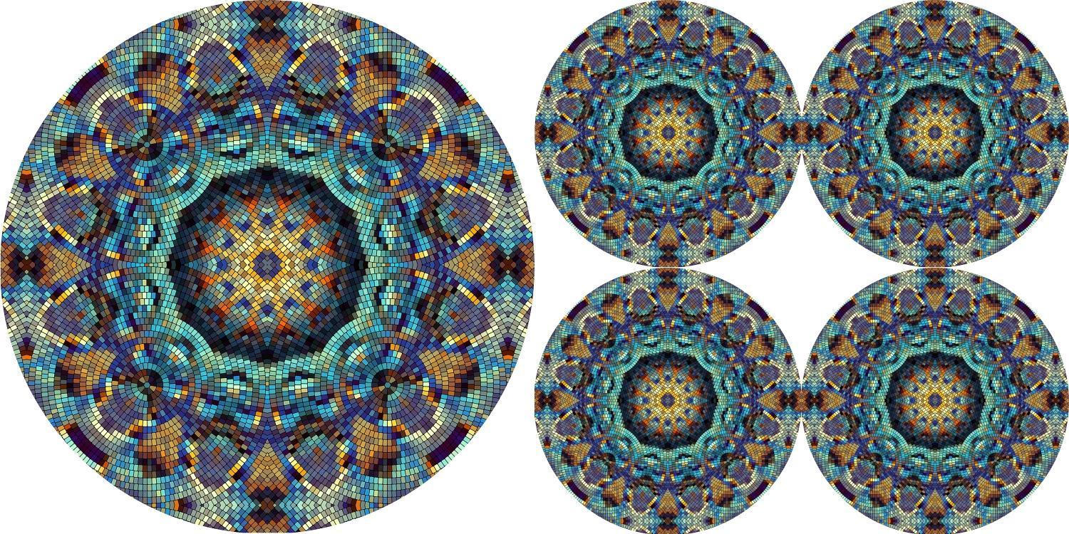 Bertoni-arco Zestaw podkładek na stół okrągłych 1+4 - BARCELONA