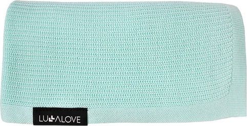 LullaLove Lekki, dzianinowi kocyk - mgiełka Mint 90x90 Mięta Lullalove