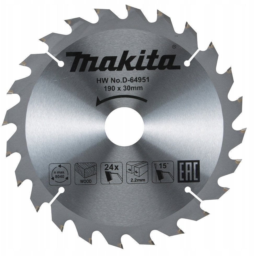 Makita Cutting disc for wood MAKITA 190x30mm 24T