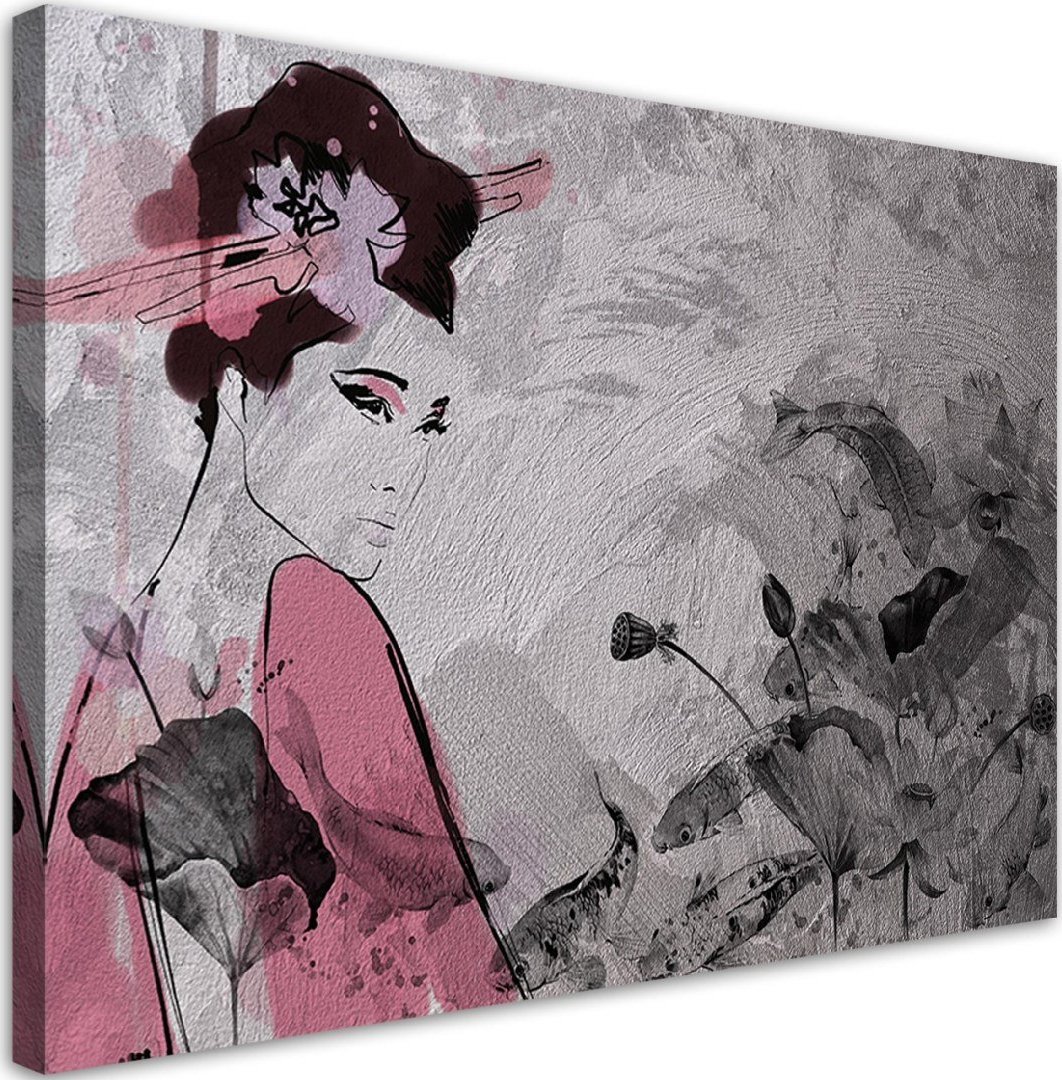 Feeby Obraz na płótnie, Japońska gejsza - 120x80