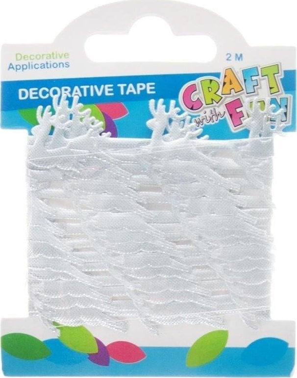 Craft with Fun CF OZDOBA DEK TASMA RENIFER 2M/2,5CM SREB 12/288
