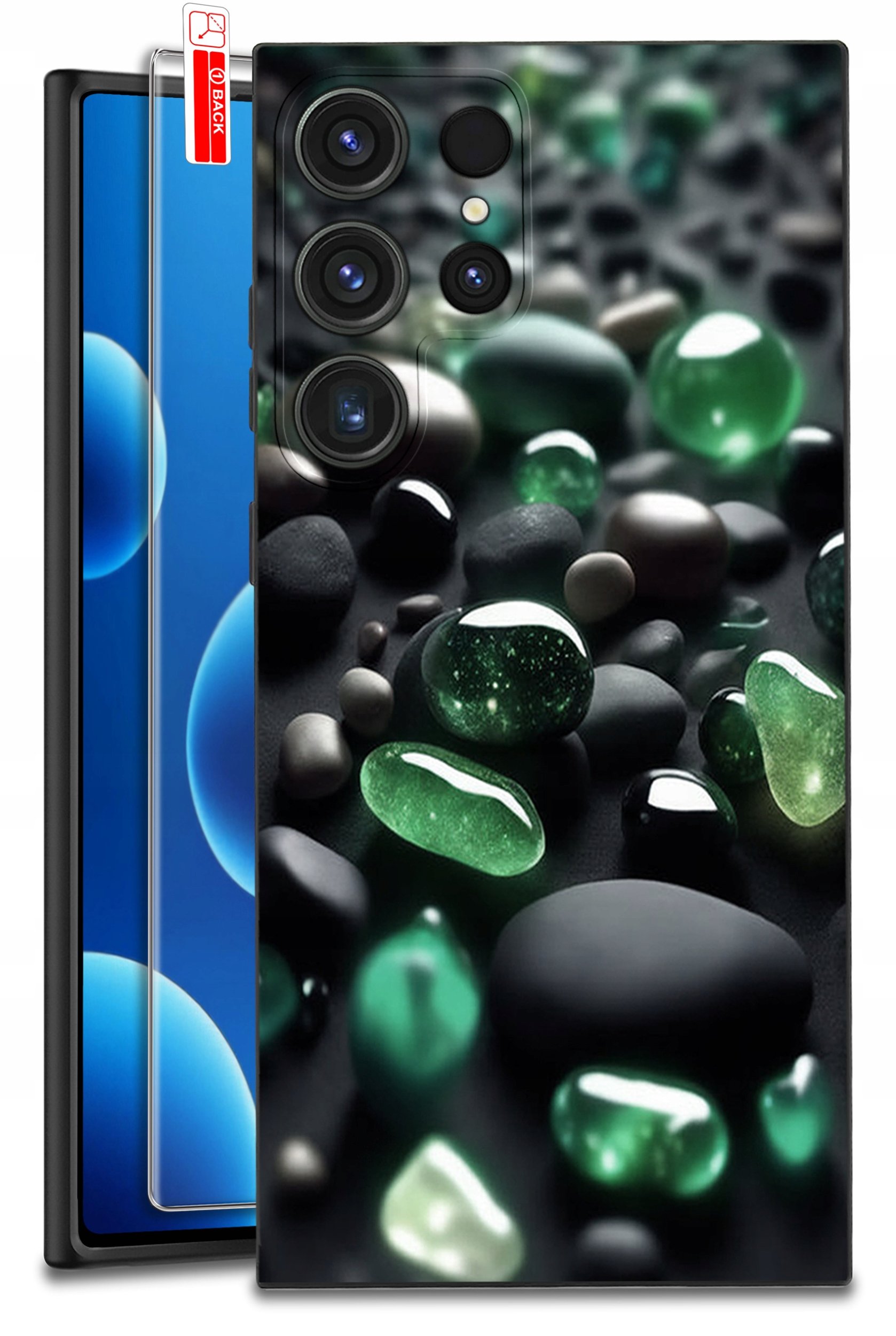 ETUI do Samsung Galaxy S24 Ultra | WZORY | SILIKONOWE MATT CASE + SZKŁO 9H