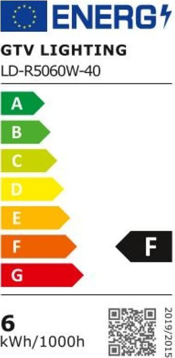 GTV ŹRÓDŁO ŚWIATŁA LED, R50, 6W, 500lm, 4000K, E14, AC175-250V, 50-60HZ, RA>80, PF>0,5, 120st., 52mA LD-R5060W-40