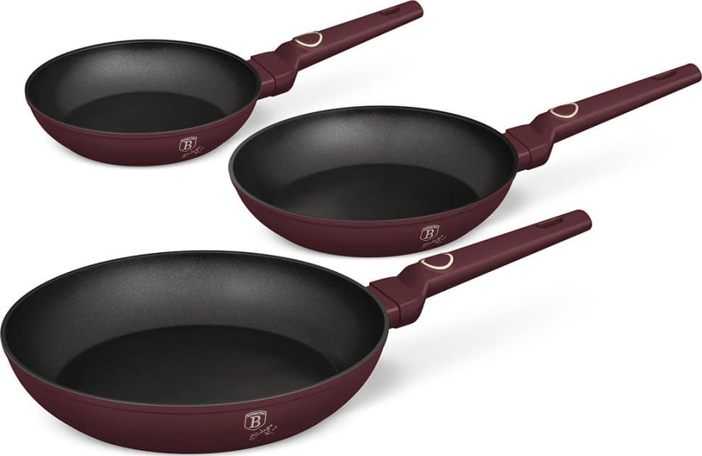 Patelnia Berlinger Haus zestaw Tytanowa 20 24 28cm