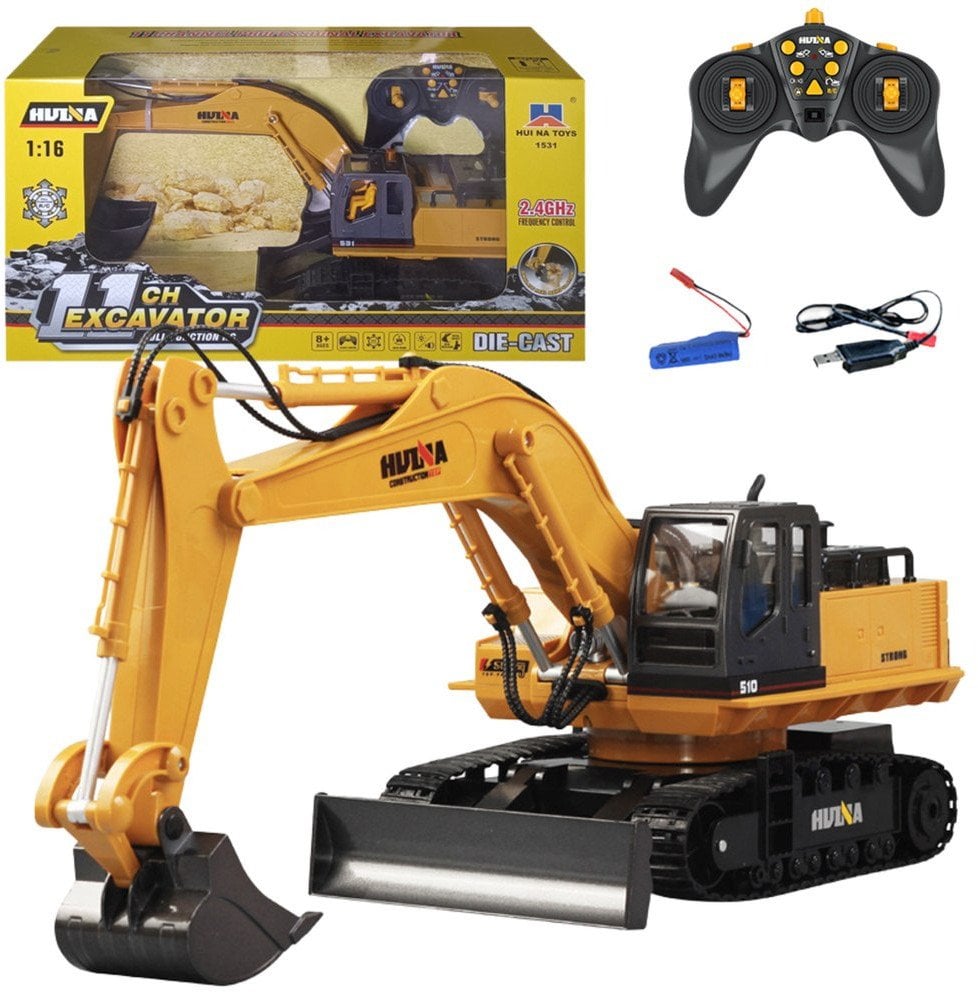 Koparka Gąsienicowa Obrotowa Kabina Zdalnie Sterowana RC Huina 1:16