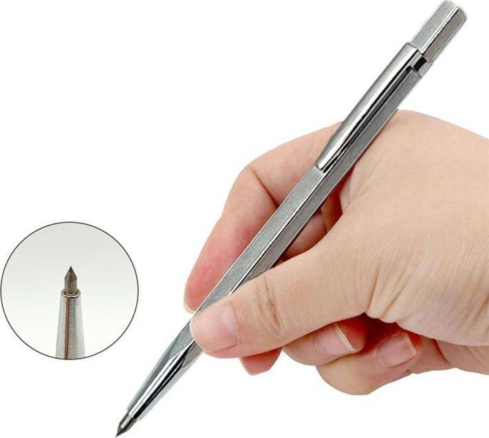 Aptel RYSIK TRASERSKI ZNACZNIK DO METALU GLAZURY CERAMIKI srebrny 14cm NZ12C