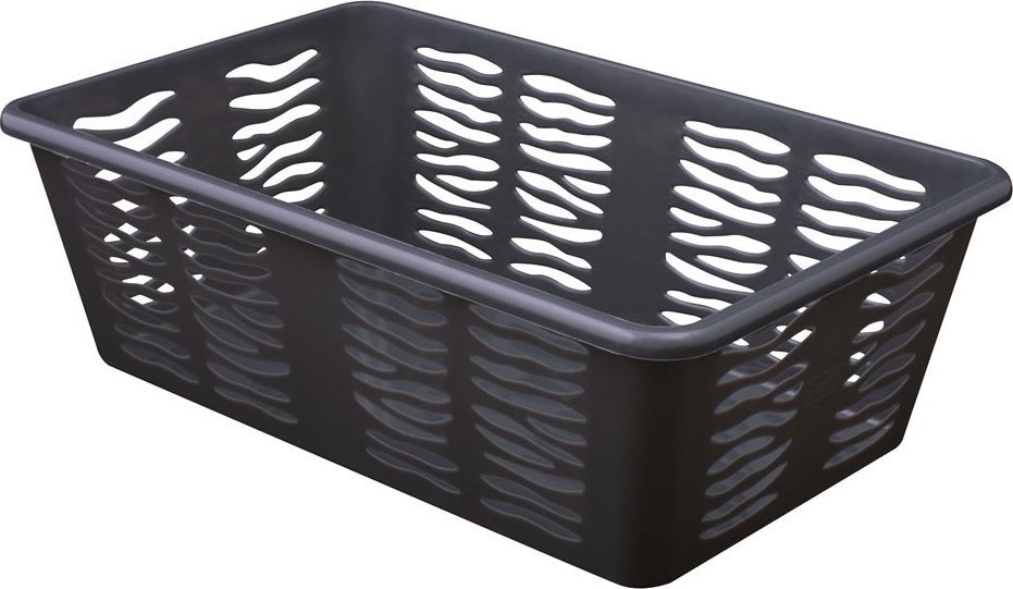 Branq BRANQ - Koszyk ażurowy Zebra - Z2 - uniwersalny plastikowy - antracytowy - 25x15x8 cm