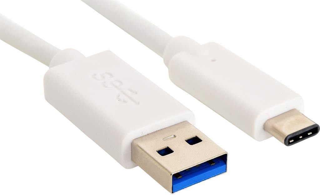 Kabel USB Sandberg USB-A - USB-C 1 m Biały (136-15)