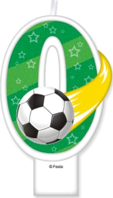 MK Świeczka cyferka Piłka Nożna - 0 - zero. uniwersalny