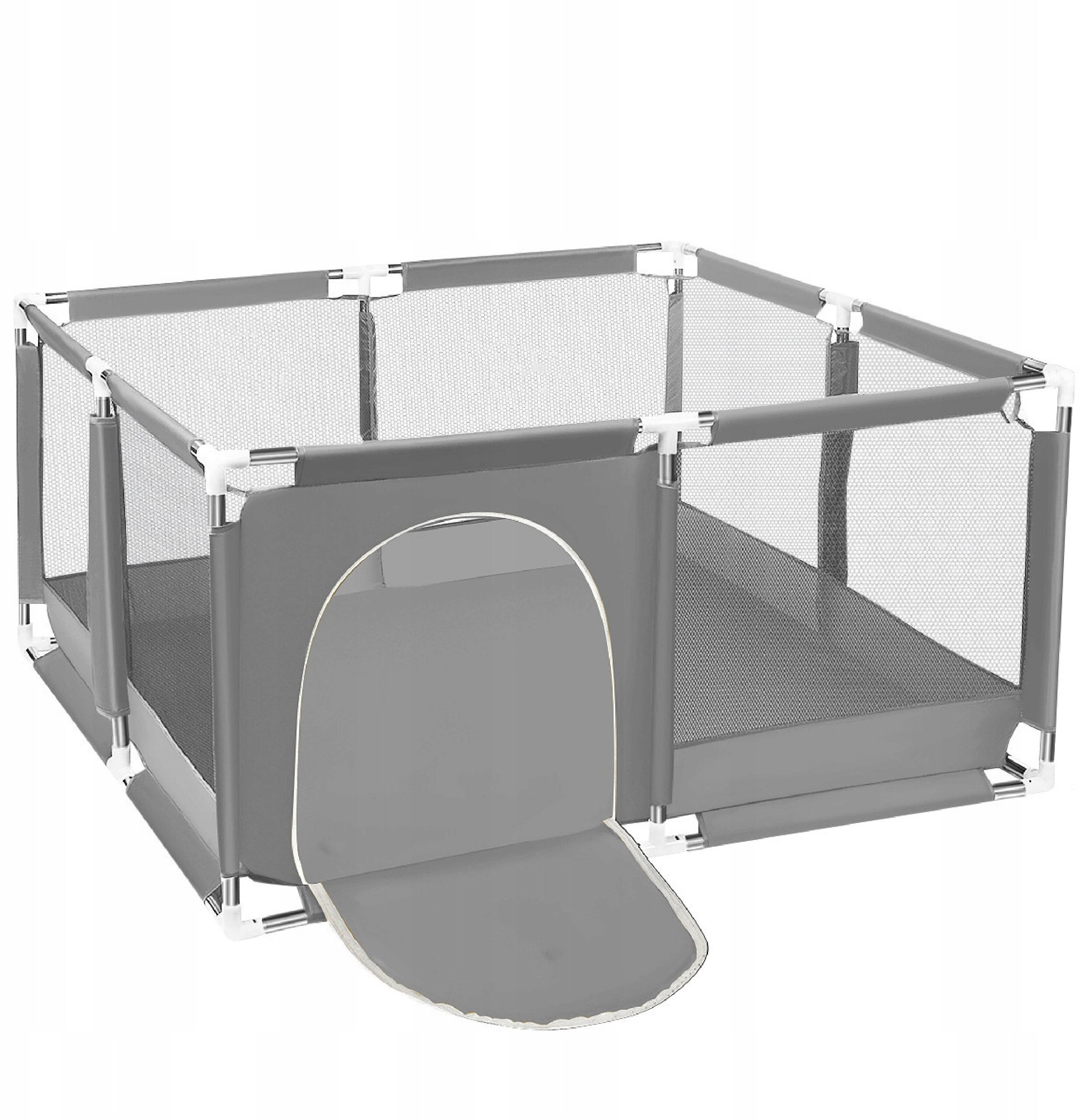 Kojec dla dzieci 126x126 cm suchy basen plac zabaw ogrodowy szary