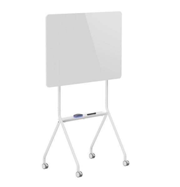 Ergo Office Tablica mobilna tablica suchościeralna ER-306, pozioma orientacja, biała, jednostronna, z półką, wymiary tablicy 1190x790mm