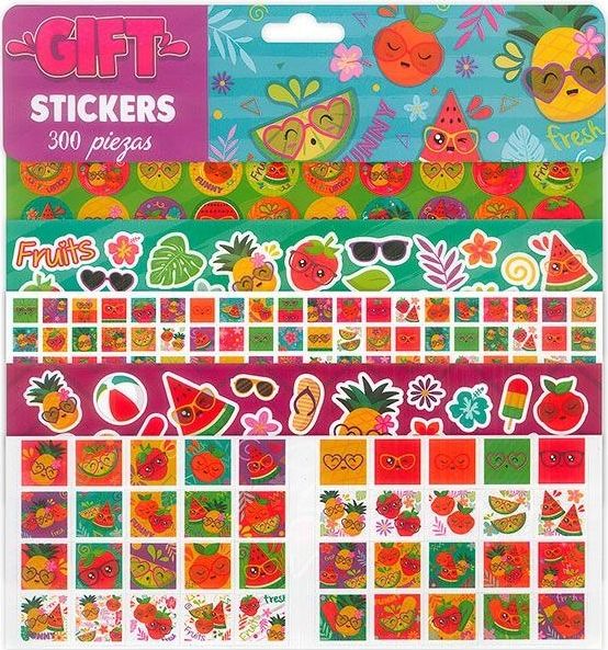 Titanum Naklejki ozdobne owoce liście kwiaty fruits 300szt