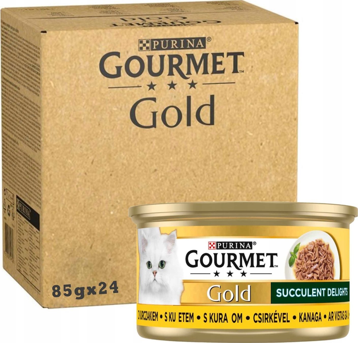Purina Purina Gourmet Gold Sauce Delight Mokra karma dla kotów z kurczakiem 85 g x 24 sztuk
