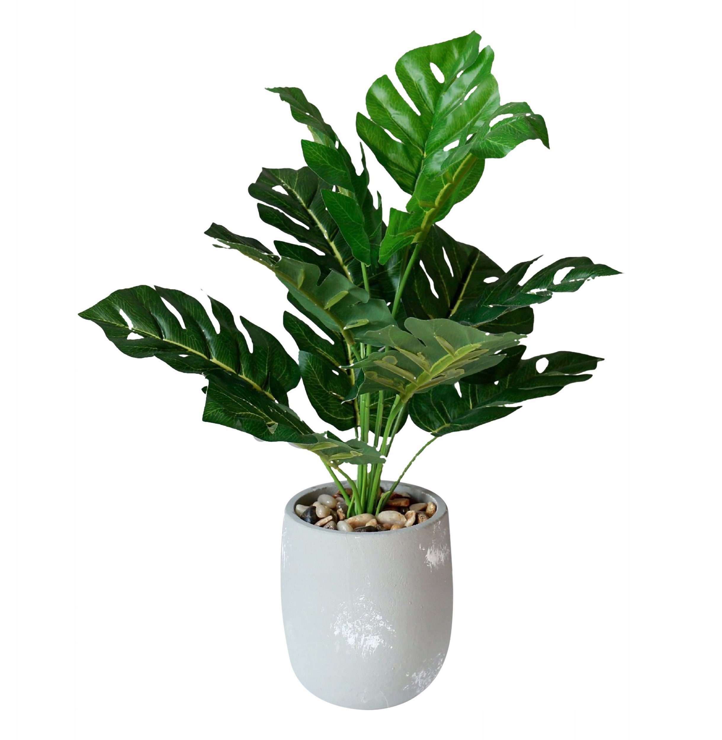 SZTUCZNA Roślina W DONICZCE REALISTYCZNA 33cm MONSTERA DELICIOSA Piękna