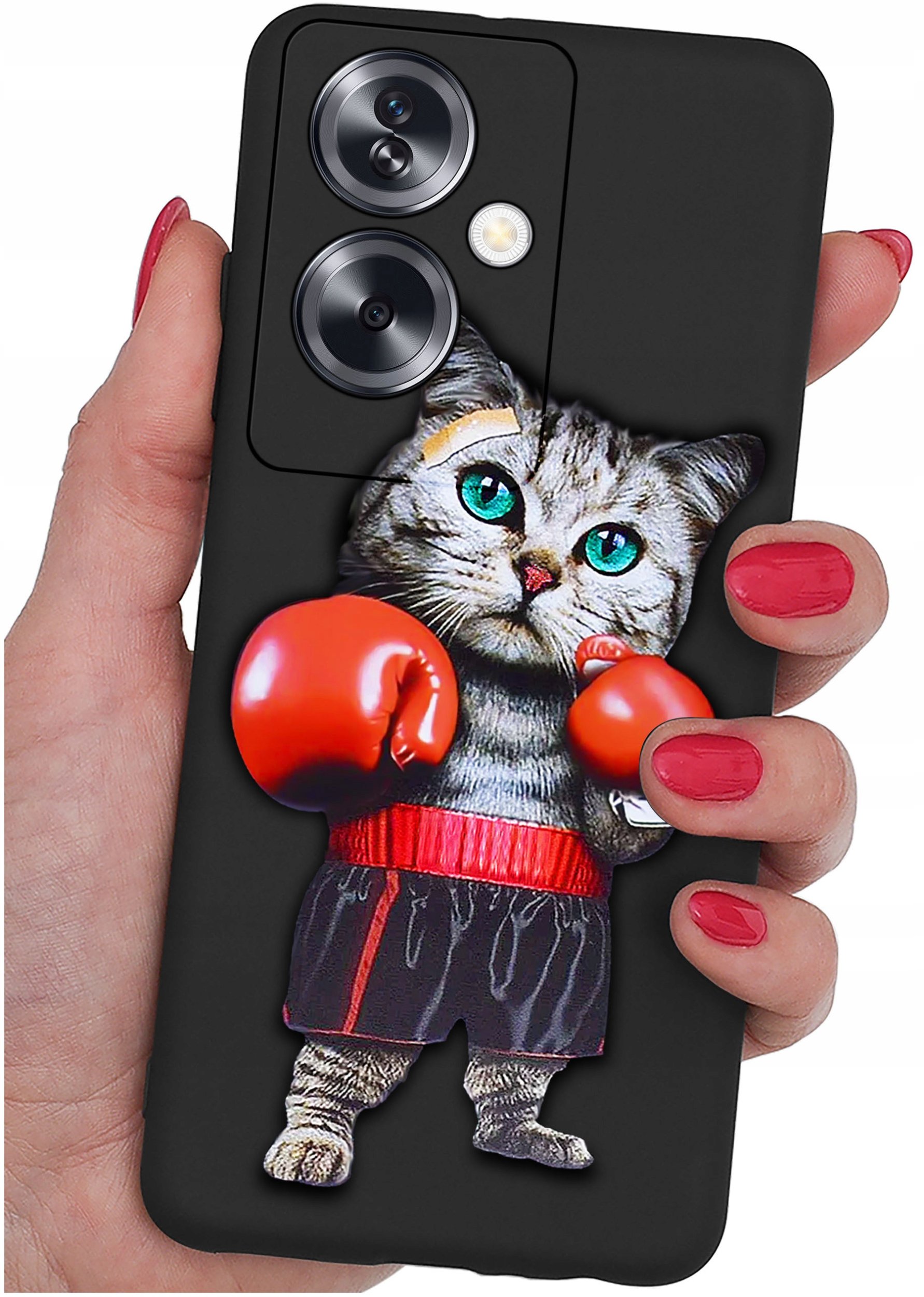 ETUI do Oppo A79 5G WZORY |SILIKONOWE MATT CASE + SZKŁO ochronne 9H