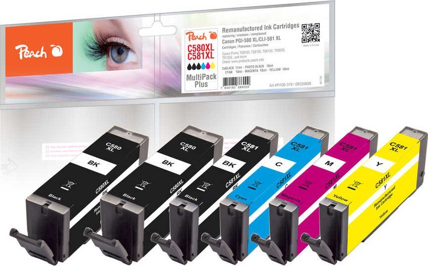 Tusz Peach Peach Ink Economy Pack Plus PI100-379 (compatible with Canon PGI-580XL, CLI-581XL)