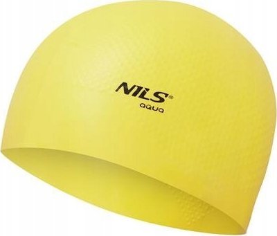 Nils Extreme NQC JEDNOKOLOROWY ŻÓŁTY CZEPEK SILIKONOWY DOTS NILS AQUA