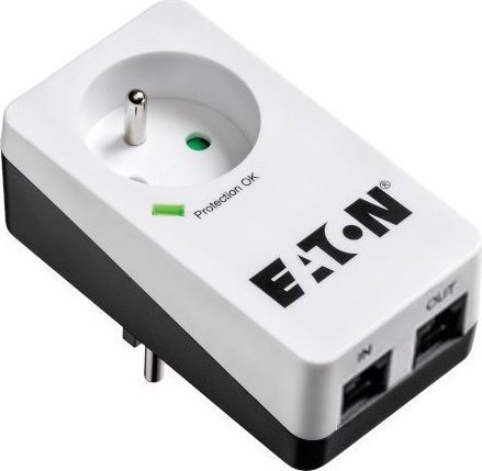 Kabel zasilający Eaton Eaton PB1TF ochrona przeciwprzepięciowa Czarny, Biały 1 x gniazdo sieciowe 220 - 250 V