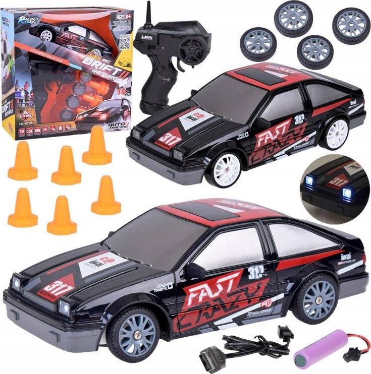 Samochód zdalnie sterowany do driftu AUTO drift pilot RC pachołki RC697