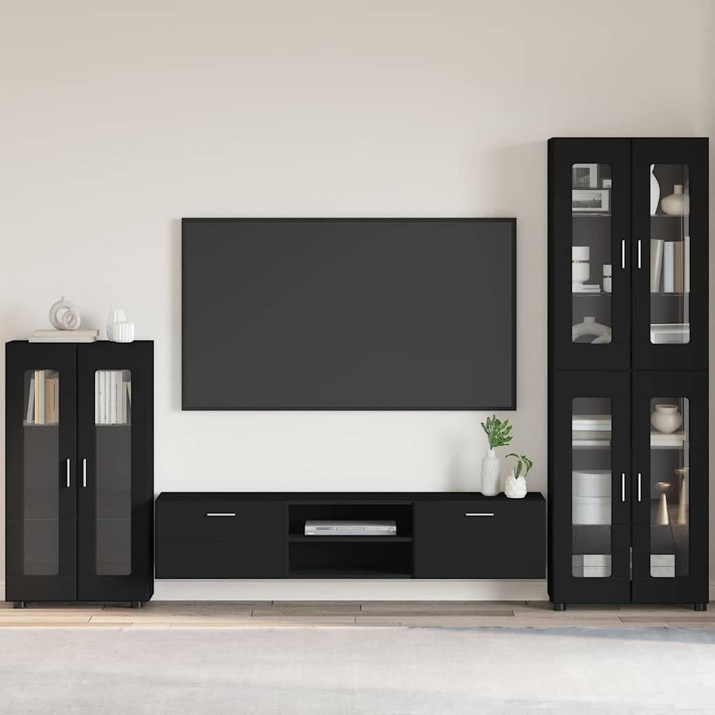 vidaXL Bufet z półką Czarny 55,5 x 29 x 100 cm