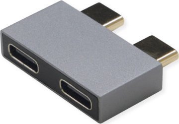 Roline Adapter ROLINE USB 3.2 Gen 2, 2x USB typu C - 2x typu C, M/F, srebrny