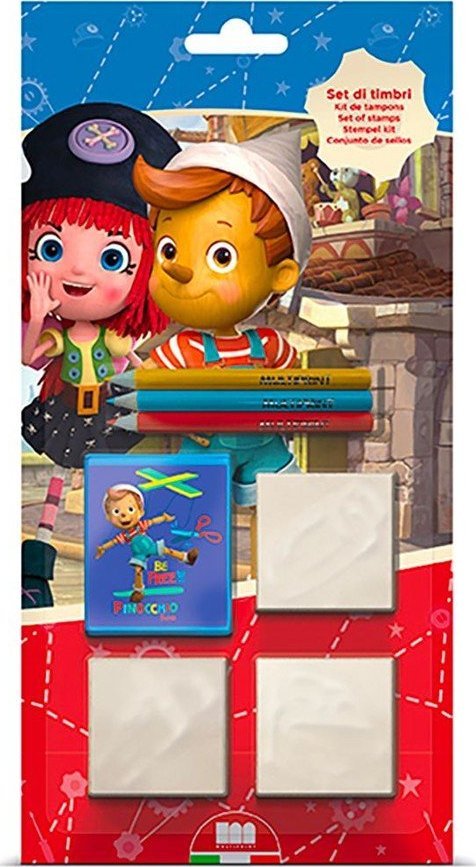 Multiprint MULTIPRINT PINOKIO PIECZĄTKI BLISTER 3 SZT.