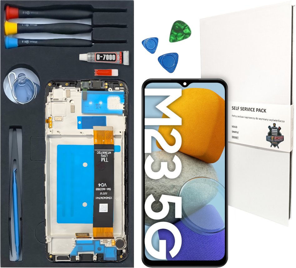 WYŚWIETLACZ LCD DO SAMSUNG GALAXY M23 ORYGINAŁ RAMKA ZESTAW WYMIANA WYŚWIETLACZA