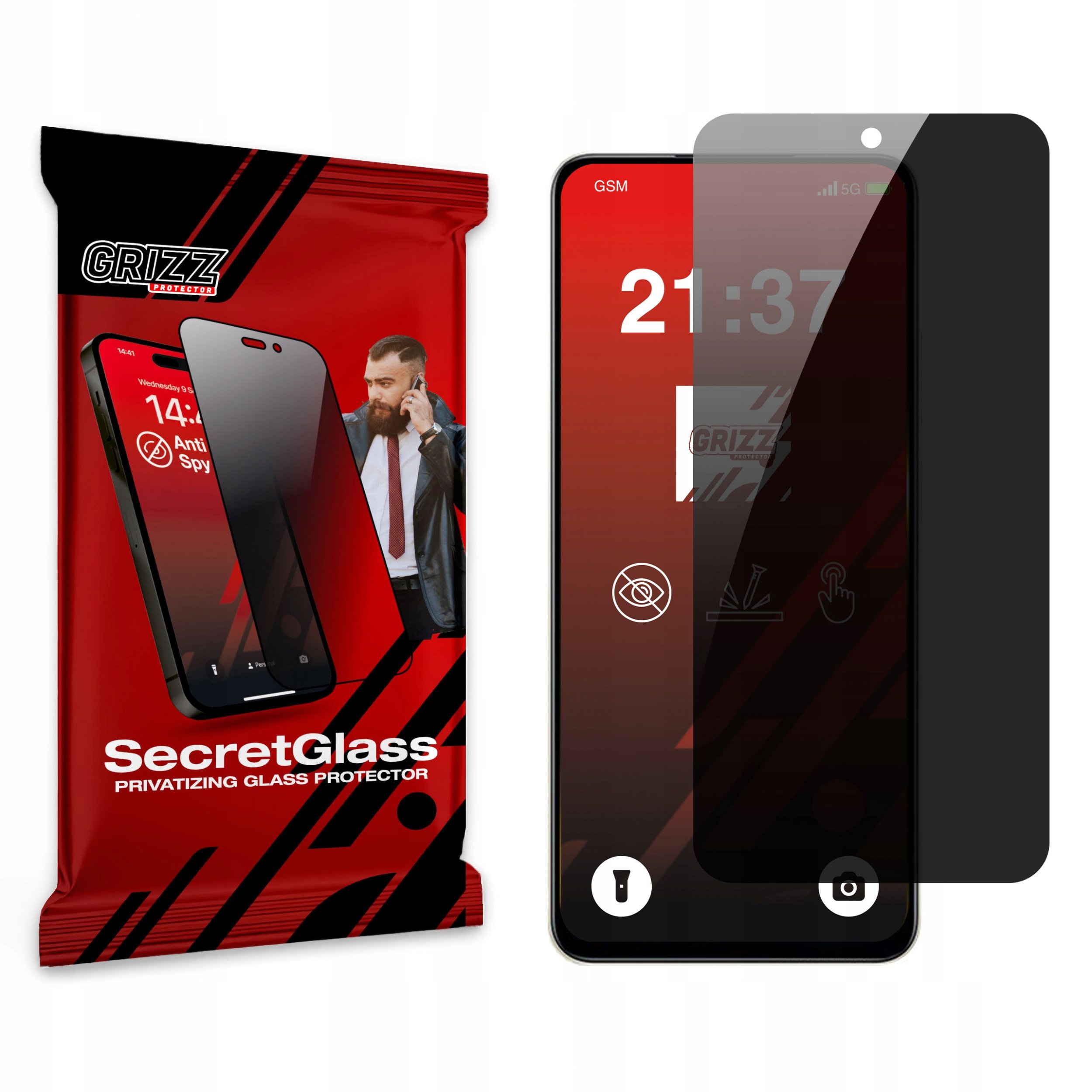 Szkło prywatyzujące GrizzGlass SecretGlass do Realme Narzo 80x