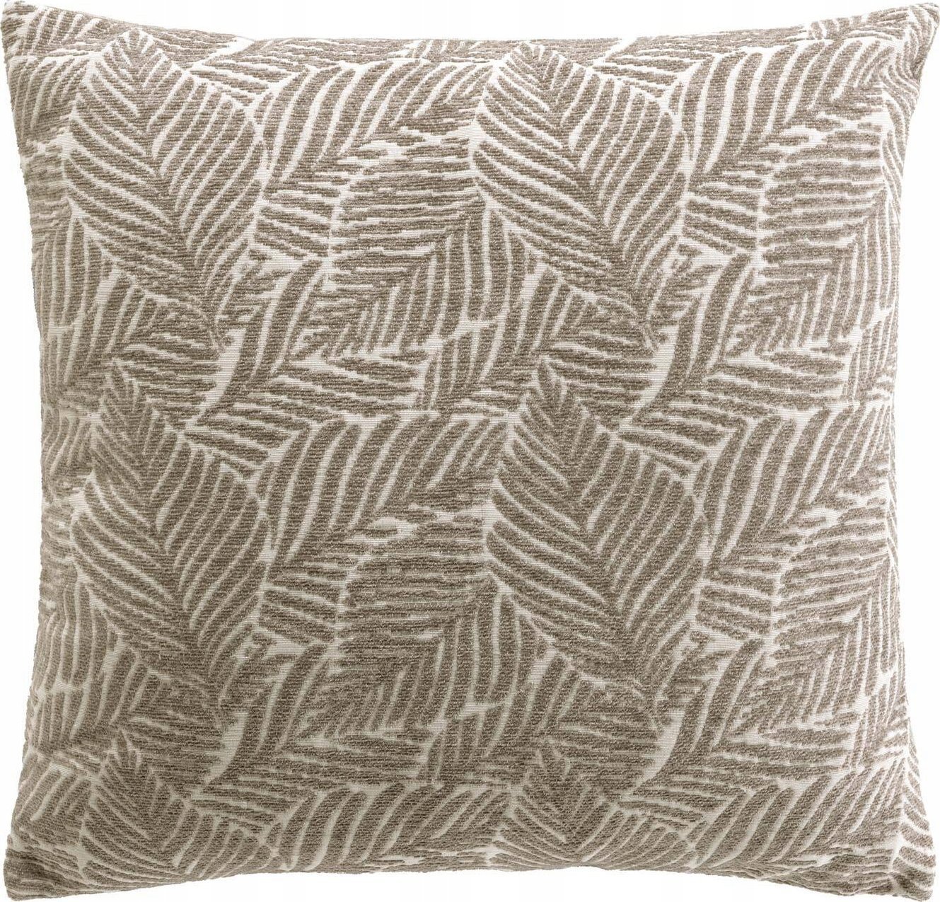 Douceur d`Interieur Ozdobna poduszka, żakardowy wzór liści,40 x 40 cm