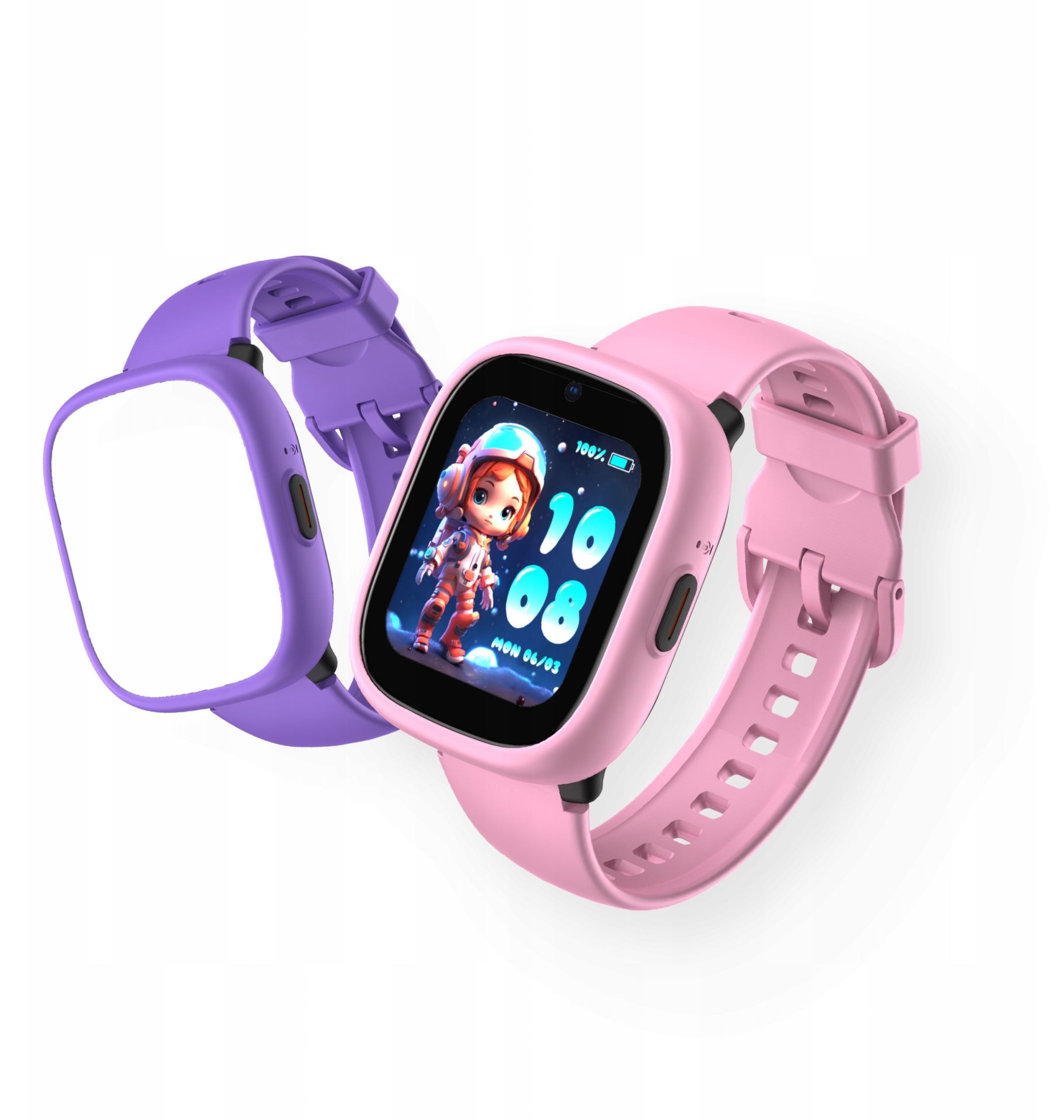 Zegarek Smartwatch Gps Wifi 4g Sim Sos Dla Dziecka / Kidoboo / K3 Watchme Gen2 / Kblgk3g2pp / Różowy / Fioletowy